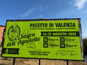 Pecetto di Valenza, dal 24 agosto la Sagra dell’agnolotto al centro sportivo