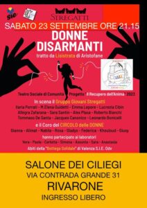 Rivarone, sabato in scena ‘Le Donne Disarmanti’