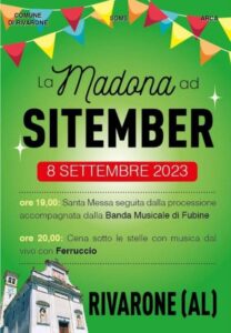 Rivarone festeggia venerdì 8 settembre ‘La Madona ad Sitember’