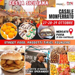 Dopo Valenza la Festa Siciliana arriva a Casale Monferrato dal 27 al 29 ottobre prossimo