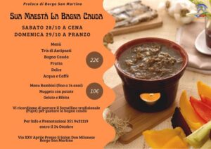 Borgo San Martino, arriva Sua Maestà la Bagna Cauda