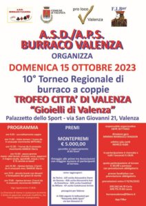 Domenica 15 il grande burraco al Palazzetto dello sport con il torneo regionale ‘Gioielli di Valenza’