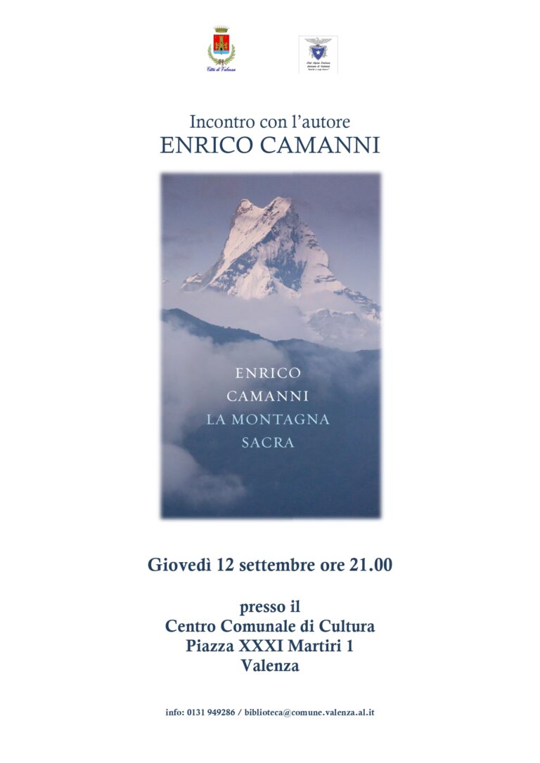 Enrico Camanni e ‘La montagna sacra’ al Centro comunale di Cultura