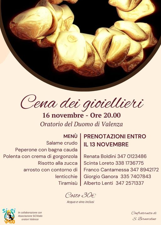 La Cena dei Gioiellieri della Confraternita