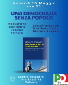 Federico Fornaro presenta ‘Una democrazia senza popolo’