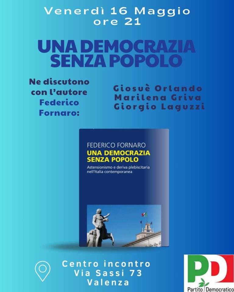 Federico Fornaro presenta ‘Una democrazia senza popolo’