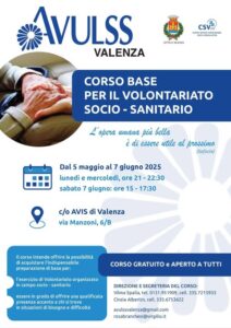 Partito lunedì il corso base per il volontariato socio-sanitario di Avulss Valenza