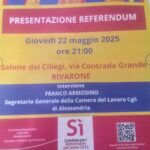 Rivarone, si parla dei referendum al Salone dei Ciliegi