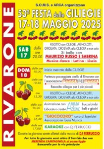 Rivarone, sabato e domenica c’è la Sagra delle Ciliegie