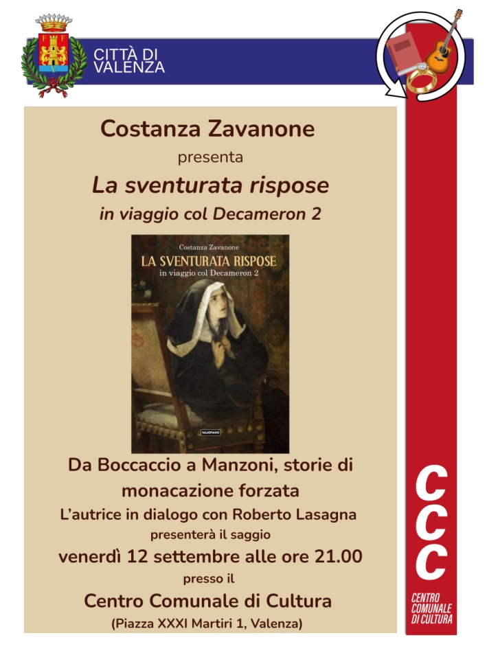 Costanza Zavanone in dialogo con Roberto Lasagna presenta La sventurata rispose.