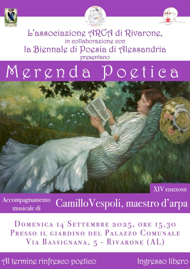 Rivarone, Settembre andiamo … è tempo di Merenda Poetica