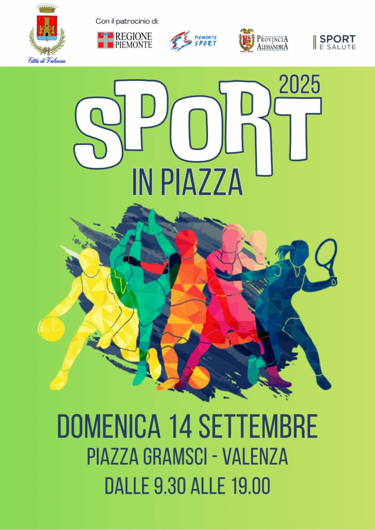 Domenica torna Sport in piazza a Valenza