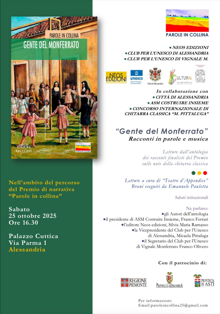 “Gente del Monferrato” ad Alessandria con un evento a Palazzo Cuttica