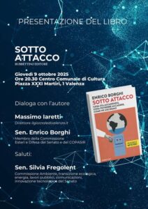 Enrico Borghi presenta ‘Sotto Attacco’ a Valenza