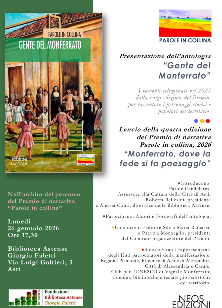 ”MONFERRATO, DOVE LA FEDE SI FA PAESAGGIO”, la nuova edizione del Premio della NEOS dedicato al paesaggio alessandrino e astigiano