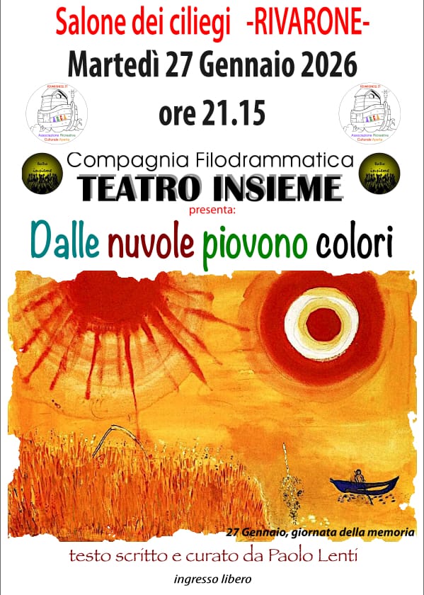 Rivarone, Teatro Insieme per la Giornata della Memoria