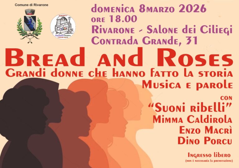 Rivarone, domenica c’è ‘Bread and roses’