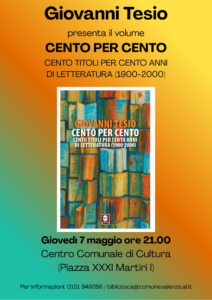 I 100 libri per 100 anni di letteratura di Giovanni Tesio