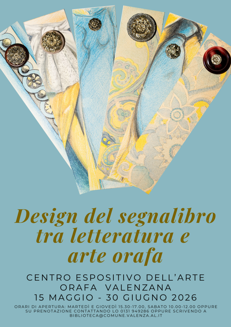 Da venerdì la mostra “Design del segnalibro tra letteratura e arte orafa”