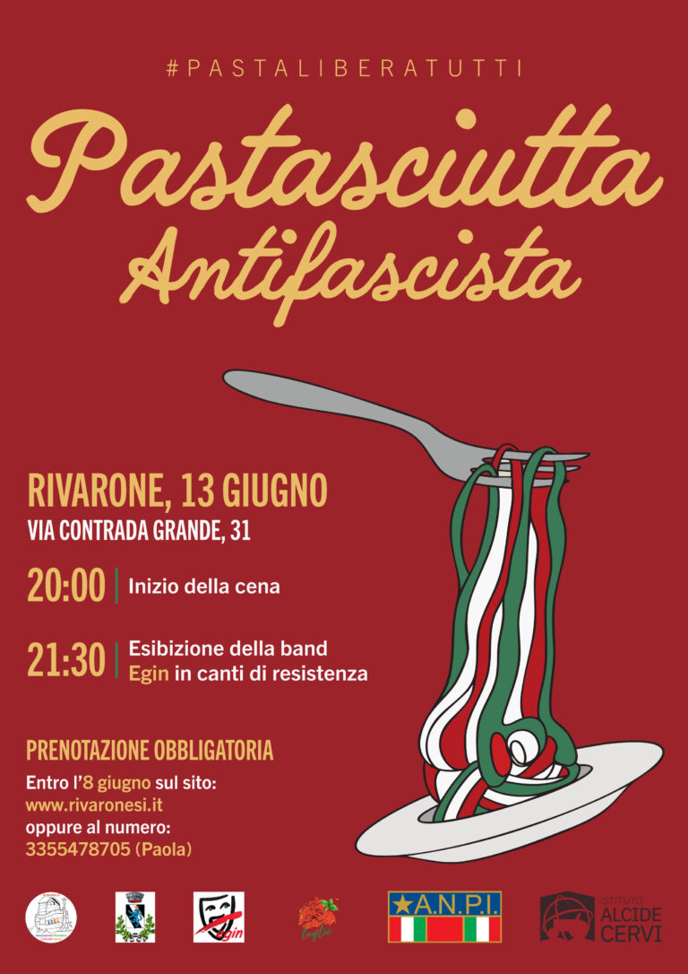 Rivarone, sabato con pastasciutta antifascista