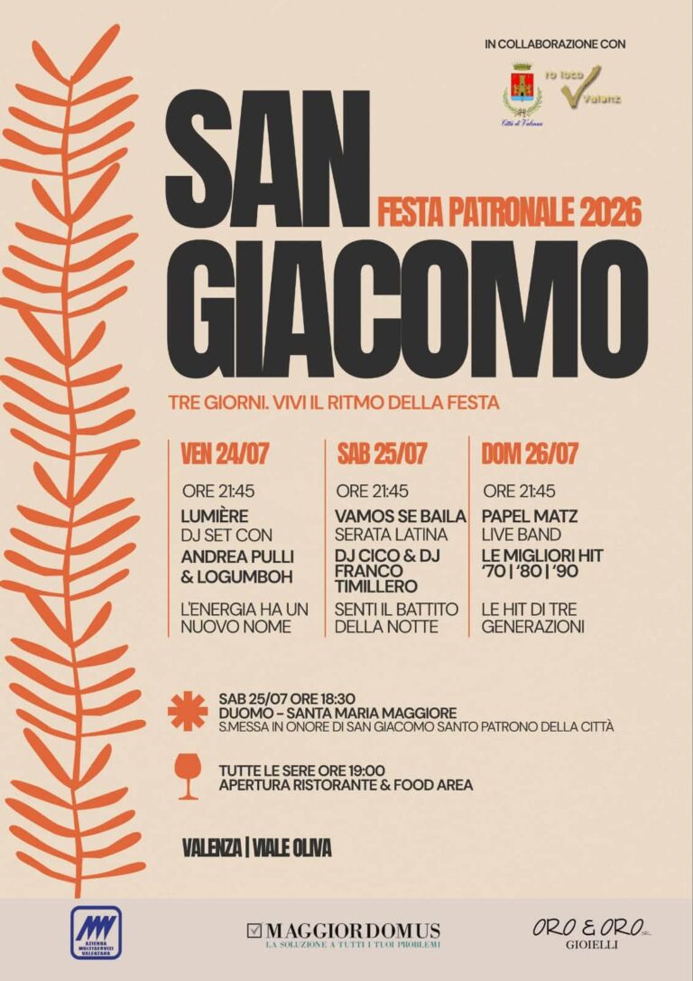 Patronale di San Giacomo, una tre giorni da ‘vivere al ritmo della festa’
