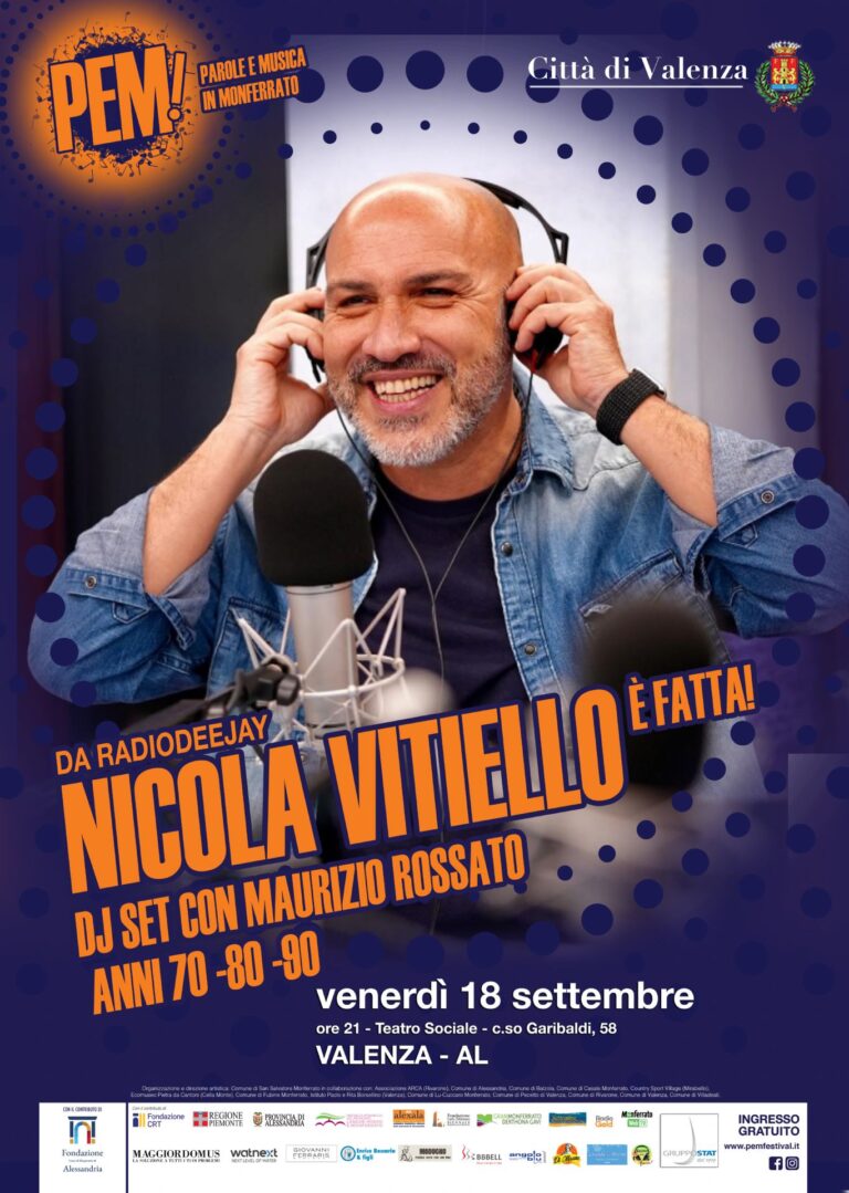Due appuntamenti con a Valenza con PEM – Parole e Musica in Monferrato