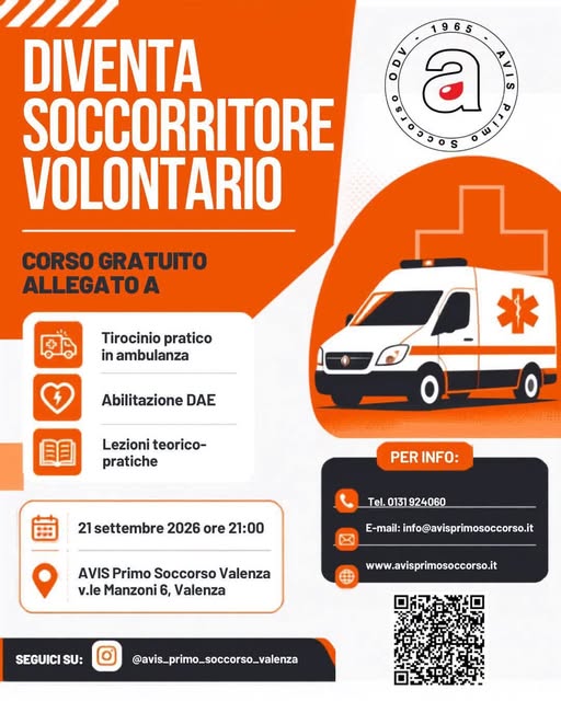 Avis Primo Soccorso Valenza, una realtà radicata nel territorio che cerca nuovi volontari