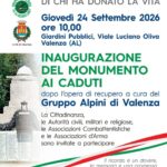 Giovedì l’inaugurazione del Monumento ai Caduti nei giardini di viale Oliva