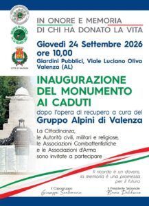 Giovedì l’inaugurazione del Monumento ai Caduti nei giardini di viale Oliva
