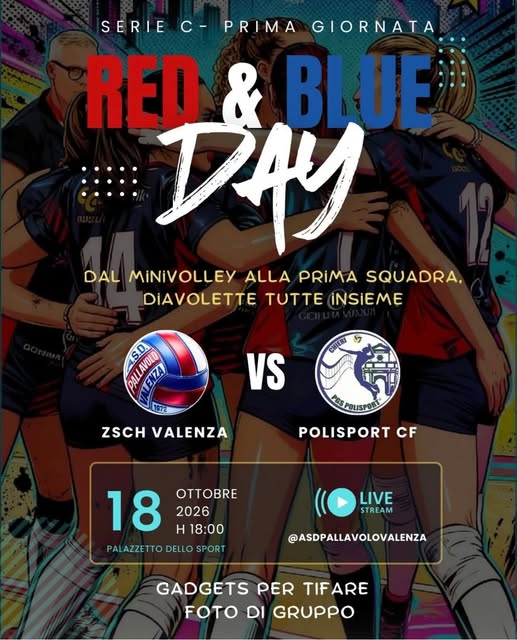 Pallavolo, Red & Blu Day per il debutto in campionato contro Chieri