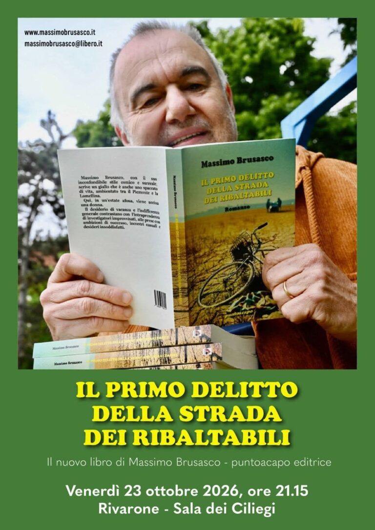 Rivarone, l’ultimo libro di Massimo Brusasco al Salone dei Ciliegi