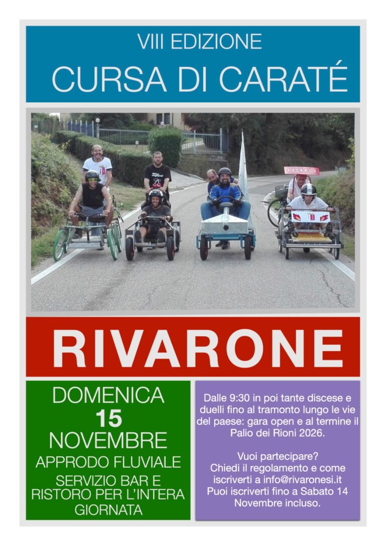 Rivarone, a novembre torna la Cursa di Caratè